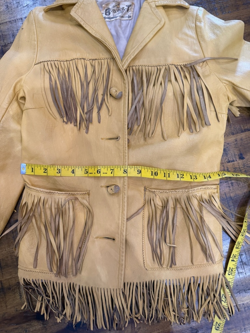 Vintage 1960s B-Bar-T Los Angeles Leather Fringe Western Jacket - Picture 3 of 11